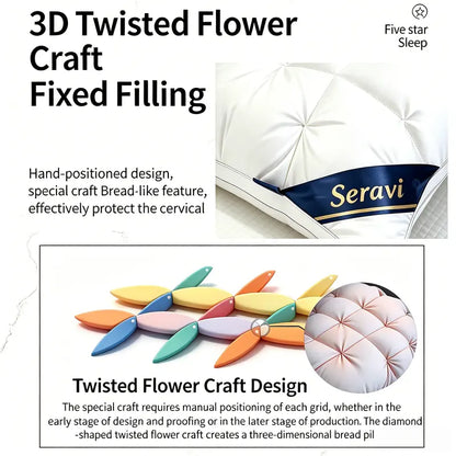 Luxury Hotel Style White Pillow, Ultra Soft down Alternative Pillow, Great for All Sleeping Positions