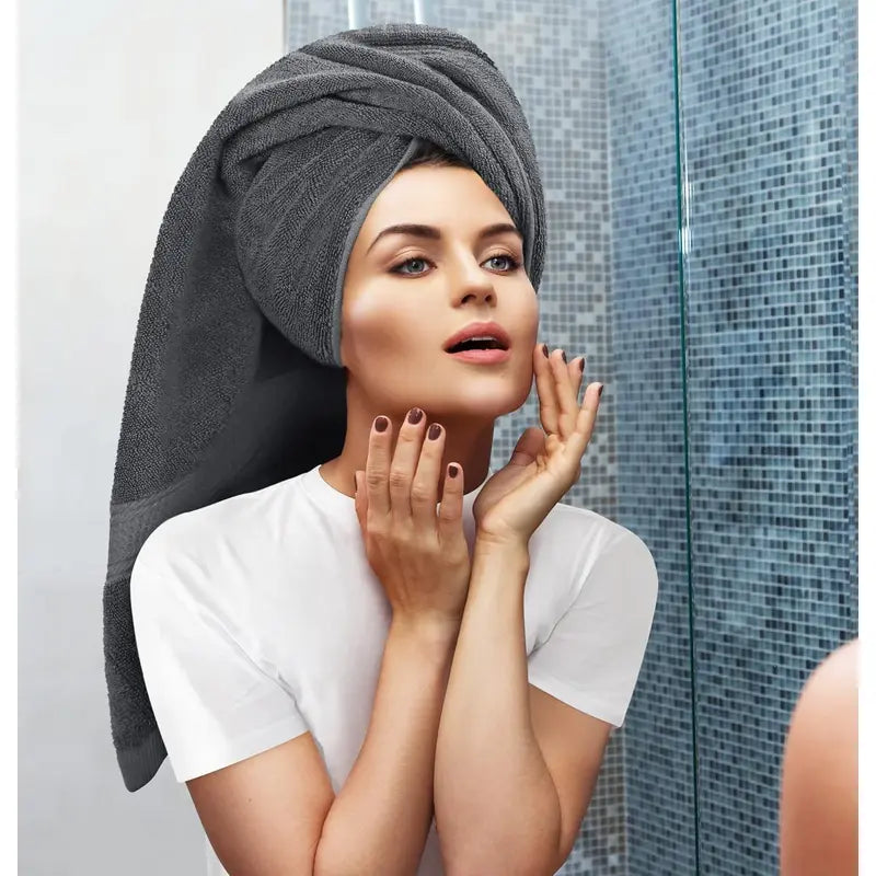 Utopia Towels 8 Piece Luxury Towel Set – Majestic Plush, Super Absorbent & Quicker-To-Dry, Thick 100% Ring Spun Cotton Towels for Bathroom, Spa & Hotel – 2 Bath, 2 Hand, 4 Washcloths, Grey