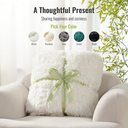 Fluffy Weighted Blanket for Adults 20Lbs Queen Size, 60"X80"