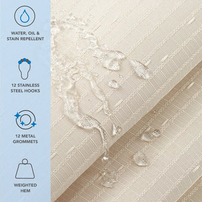 Host & Home Poly Shower Curtain Set 72X72 Raindrop Pattern
