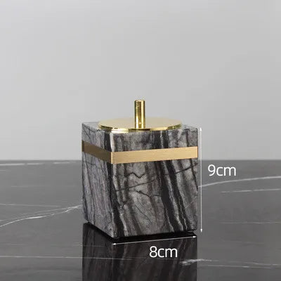 Bathroom Accessories Set Marble Gold Soap Dispenser Tooth Brush Holder Cotton Swab Box Luxury Bathroom Hardware Set