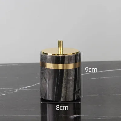Bathroom Accessories Set Marble Gold Soap Dispenser Tooth Brush Holder Cotton Swab Box Luxury Bathroom Hardware Set