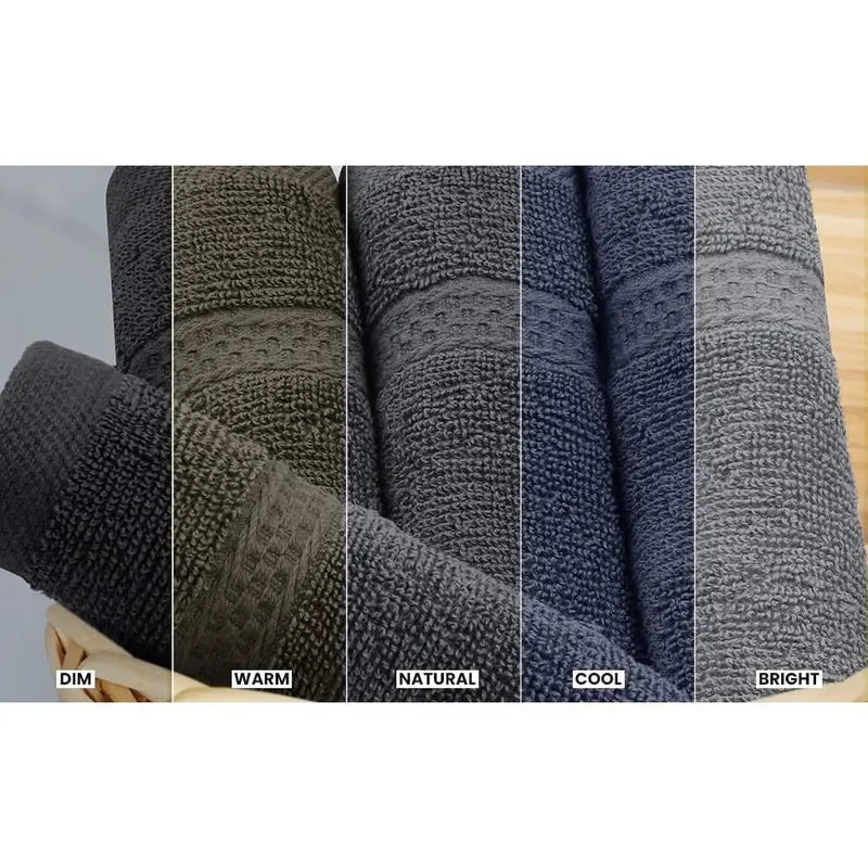 Utopia Towels 8 Piece Luxury Towel Set – Majestic Plush, Super Absorbent & Quicker-To-Dry, Thick 100% Ring Spun Cotton Towels for Bathroom, Spa & Hotel – 2 Bath, 2 Hand, 4 Washcloths, Grey