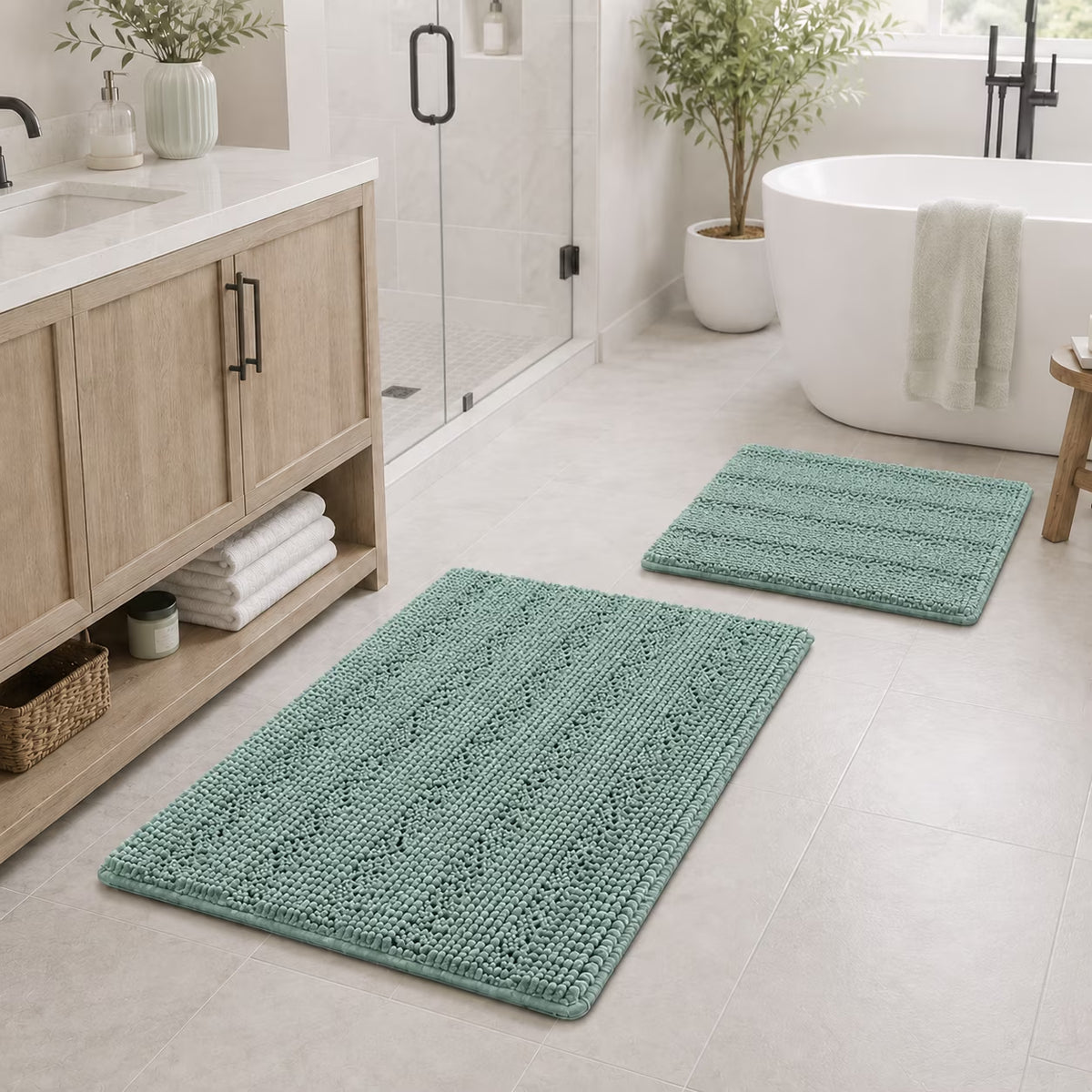 Bath Rug Set - Absorbent - 2 Piece, DUCKSHELL