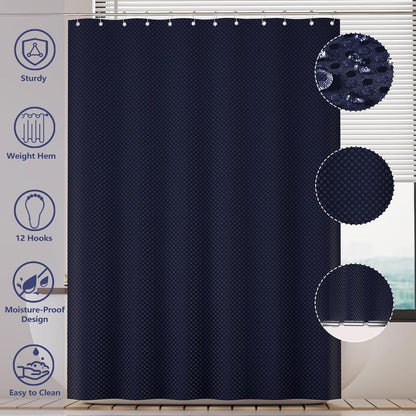 Bathroom Set - 25PC Blue Bathroom Set with Shower Curtain and Rugs